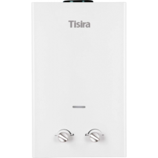Газовый водонагреватель Tisira TS0216E 8л. белый (Мощн. 14 кВт, расход 8 л/мин, без дисплея)